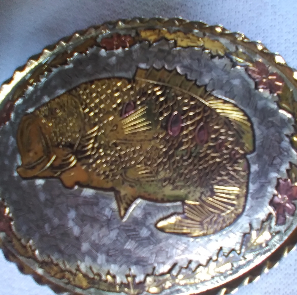 Fish belt buckle- Vintage